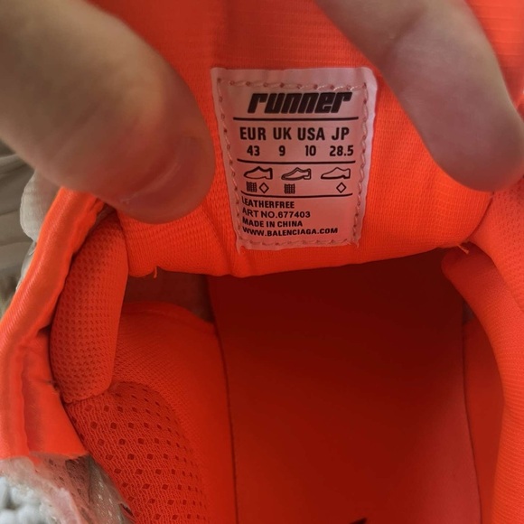 Balenciaga 3xl Trainer Runner Fluo Orange Men’s Sneaker - Picture 10 of 10
